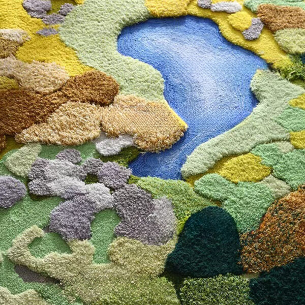 Alfombra pasillo de musgo personalizada verde - Imagen 3