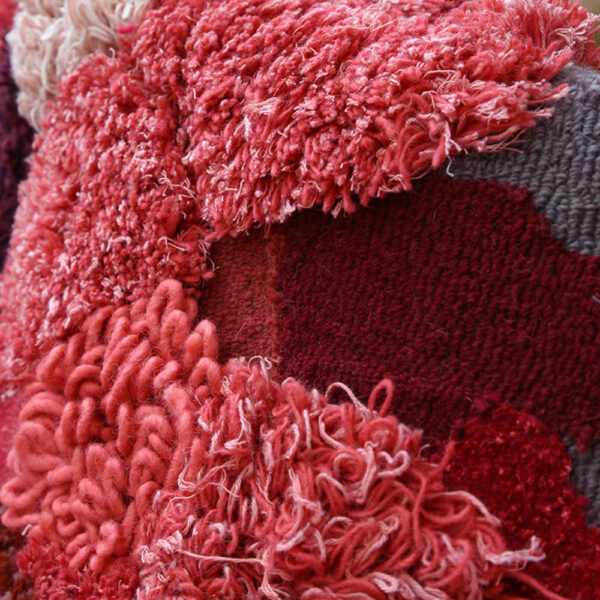 Alfombra rectangular de musgo personalizada roja - Imagen 4