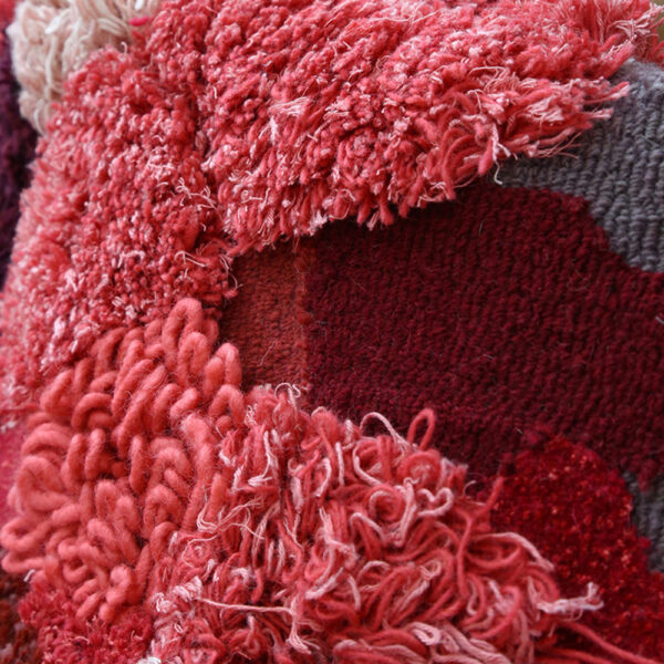 Alfombras de musgo personalizadas rojas forma orgánica - Imagen 2