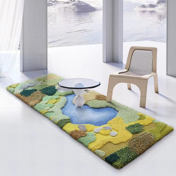 Alfombra pasillo de musgo personalizada verde - Imagen 5
