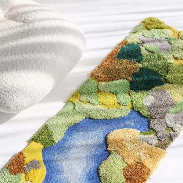 Alfombra pasillo de musgo personalizada verde - Imagen 4