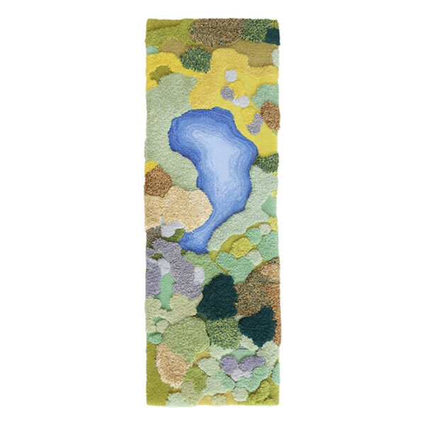 Alfombra pasillo de musgo personalizada verde