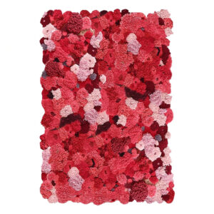 Alfombra rectangular de musgo personalizada roja